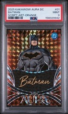 2025 KAKAWOW AURA DC BATMAN SCRIPT ART ORANGE /75 #1 PSA 9 picture