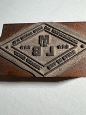 Rare 1900 Printing Plate on Wood for the Manahawkin & Long Beach Rail Road Co picture