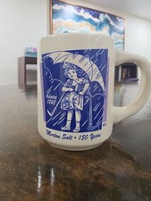Vintage MORTON SALT  150 Years Commemorative Ceramic Coffee Mug picture