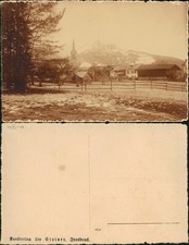 Postcard City Lot Church Alps - Photocard 1923 picture