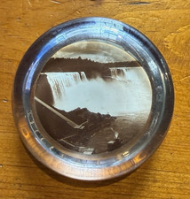 Antique Niagara Falls Souvenir Glass Paperweight New York-Canada 3