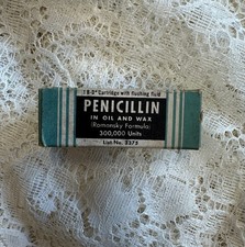 Vintage 1948 Abbott Labs Penicillin Romansky Formula Medical Box EMPTY picture