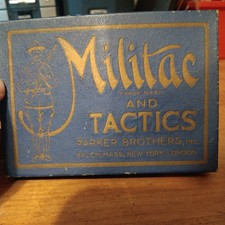 Antique 1916 MILITAC & TACTICS WWI CARD GAME COMPLETE w/BOX/MANUAL PARKER BROS picture