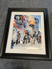 9/11 September 11th 25th Year Anniversary 8.5x11 PHOTO FRAMED &MATTED Twin Tower picture