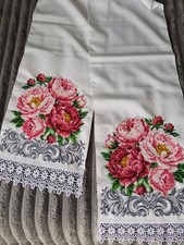 Ukrainian Wedding Rushnyk Hand Embroidered Beaded Towel Handmade Linen picture