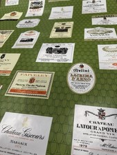 Vintage French, & Italian Wine Labels 1970’s Green Dreyfus Ashby Wallpaper  16’ picture