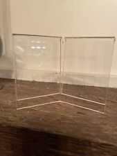 Vintage 80’s Acrylic Double Photo Frame 2.5” X 4.5” picture