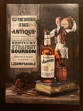 1954 Four Roses ANTIQUE Whiskey bottle vintage Time Magazine ad picture