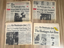 1981 Iran Hostage Crisis Newspapers Lot Washington Post/Star Hostages Free picture