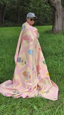 Farmhouse Style Pink Vintage Sun Bonnet Sue Large Quilt 94