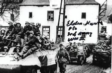Eldon Knuth signed 4x6 photo WW II France European Theater USA Rare COA LOOK picture