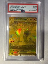 ME02: Phantasmal Flames #130/094 Mega Charizard X ex PSA 9 picture