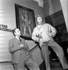 British actors Basil Radford and Naunton Wayne 1950 Historic Old Photo picture