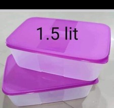 Tupperware Freezermate 1.5 Ltr Food Storage Kitchen Freezer container Set picture