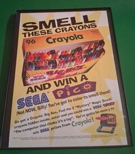 Sega Pico Crayola Magic Scent Framed Print Ad 1995 8.5x11  picture