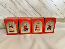 Vintage Brinn’s 1992 Santa Figurines Lot Of 4 W/ Boxes Christmas Collectible picture