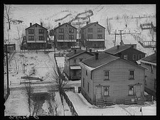 Aliquippa Pennsylvania 1941 Houses on Plan FSA Beaver County Snow Scene picture