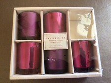 Pottery Barn Mercury Glass Purple Pink Votives Set of 5 NEW picture