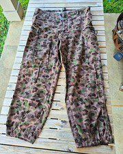 ​Vintage Austrian Army M57 KAZ 57 Pea Dot Fleckerlteppich Trousers 34-36 picture