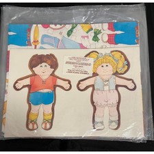 Vintage 1984 Cabbage Patch Kids Paper Playmates Gift Wrap 2 sheets per- Lot of 4 picture