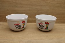 Set Of 2 Vintage 1999 Kellogg’s Corn Flakes Ceramic Cereal Bowls  picture
