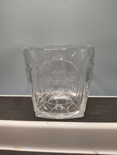 Vintage (Crown Royal Whiskey Lowball Glass-Diamond Cathedral Embossed Logo picture