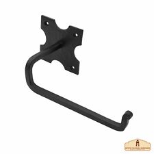 Rustic Toilet Paper Holder For Bathroom Handforged Iron Tissue Hanger Hardware picture