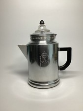 Vintage Mirro Aluminum Stovetop 2qt Percolator 672M w/ Neoclassical Design HTF picture