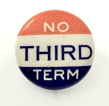 Vintage 1940 Anti FDR Roosevelt Campaign Pinback Button 7/8” picture