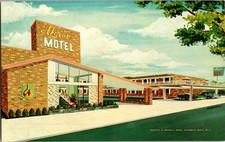 Vintage Algiers Motel Atlantic City NJ Postcard Mid-Century Modern AAA picture