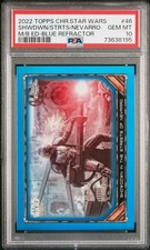 2022 Topps Star Wars Mandalorian Beskar Edition 46 Showdown Blue /99 PSA 10 picture