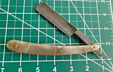 ANTIQUE GENCO HENRY XXX Straight Razor Shave Ready GRAY CRACKED ICE Scales TIPS picture