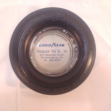 Goodyear Tires Ashtray Thompson Tire Co Christianburg VA Advertising Vintage picture