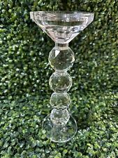 Single VINTAGE CRYSTAL  CANDLE HOLDER 11 1/2’’ Tall UNMARKED CANDLESTICK picture