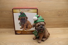 Cracker Barrel Full Of Mischief Bulldog Puppy Figurine Home Decor Christmas GC picture