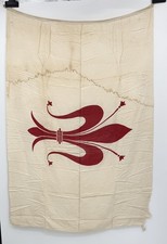 Rare Mid-Century Florentine Giglio Flag – Screen-Printed Cotton , 52x36 Inches picture