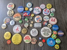 HIPPIE ERA VINTAGE 1960's & 1970's 1.5 INCH BUTTON COLLECTION LOT of 20 NICE #23 picture
