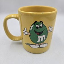Vintage 1996 Mars M&M’s Characters Cartoon Collectible Coffee Mug Yellow NOS picture