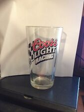 Vintage Coors Light Racing  Pint Beer Glass (Bar, Pub, NASCAR, MAN CAVE) picture
