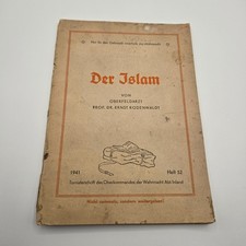 Original 1941 German Wehrmacht Booklet Der Islam Tornisterschrift Heft 52 WWII picture
