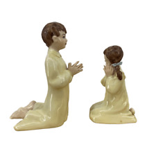 Vintage Lee Wollard China Porcelain Praying Kids Tim and Pam 132B picture