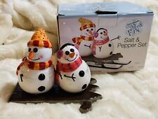 Boston Warehouse Snowmen ￼Salt And Pepper Shakers In Box ￼Christmas picture