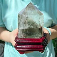 ALL 2.6LB Natural Phantom Ghost Quartz Obelisk Crystal Wand Point Healing G8064 picture