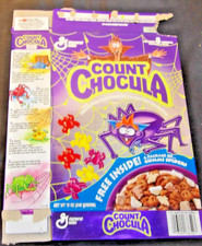 1994 Count Chocula Cereal Box-Spider Mirror. Great Monster Collectible picture
