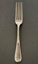MD USA Dinner Fork Wallco Stainless Vintage US Army Medical Department Mess Hall picture