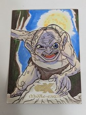 2022 Cryptozoic CZX Middle Earth Gollum AUTO Sketch Card by Cris Gadelha 1/1 picture
