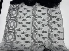 Rare Antique 1920s French Chantilly Lace Yardage Art Deco Geometric/Floral 4 Yds picture