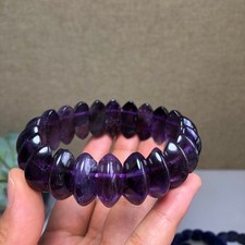67g wholesale Natural Dreamy Amethyst Crystal Hand cut polish bracelet g7626 picture