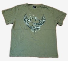 Harley-Davidson T-Shirt Olive Green Woman's XL 4 Leaf Clover Dublin Ireland 2012 picture