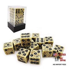 Bescon Old Looking Ancient Bone Dice D6 16mm 12pcs Set, Old Bone Dice 16mm D6 picture